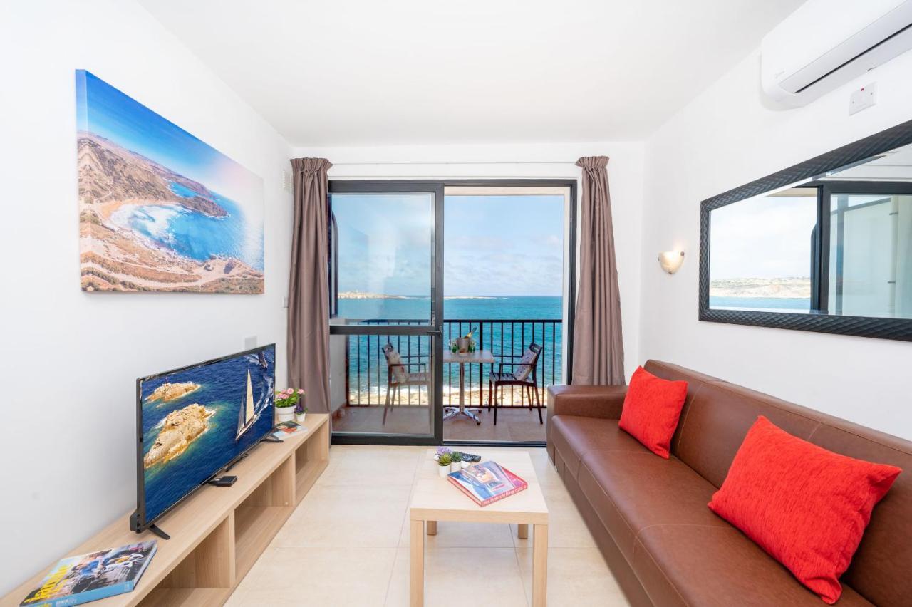 Islet Promenade Seafront 1 Bedroom Apartment With Sea View Balcony By Getawaysmalta St. Paul's Bay Luaran gambar