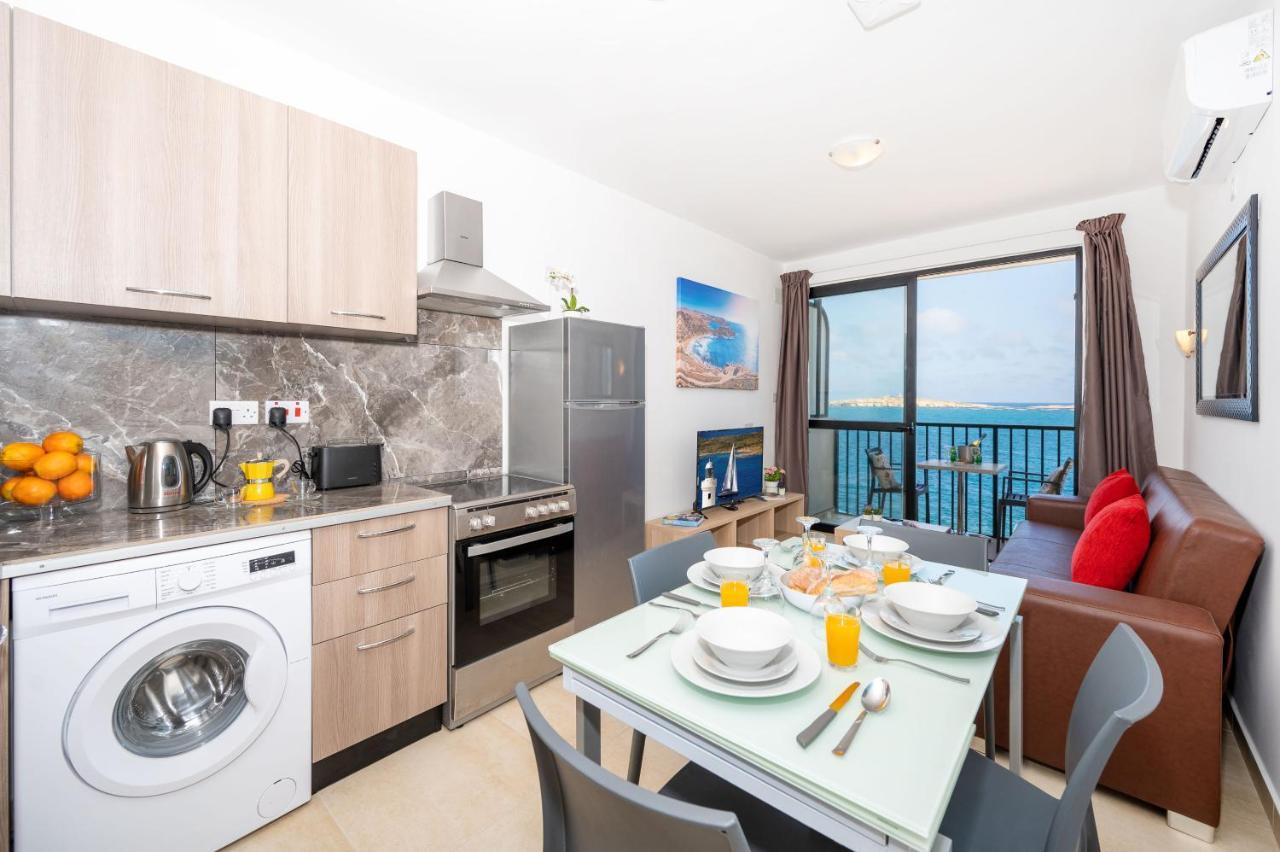 Islet Promenade Seafront 1 Bedroom Apartment With Sea View Balcony By Getawaysmalta St. Paul's Bay Luaran gambar